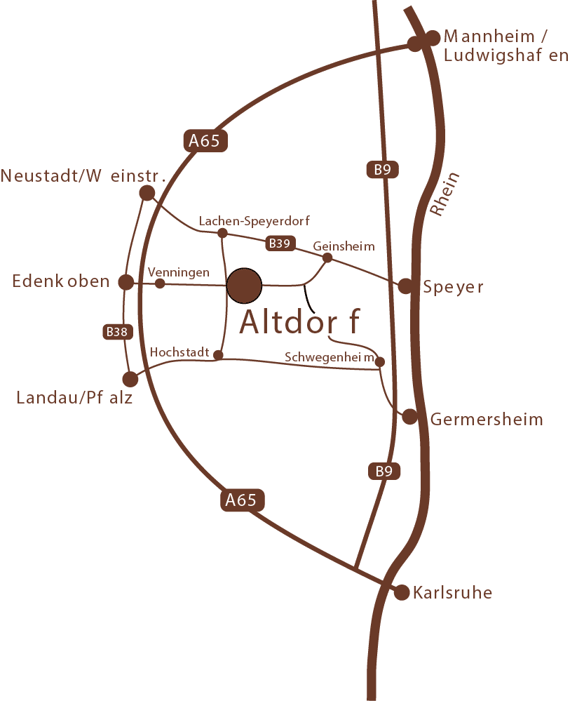 Landkarte Anfahrt Altdorf